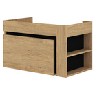 Dulăpior de pus sub chiuvetă UTRERA 80, stejar auriu/negru, 80x45.5x48 cm Kondela
