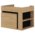Dulăpior de pus sub chiuvetă UTRERA 60, stejar auriu/negru, 60x45.5x48 cm Kondela