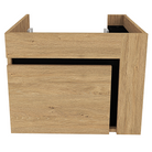 Dulăpior de pus sub chiuvetă UTRERA 60, stejar auriu/negru, 60x45.5x48 cm Kondela