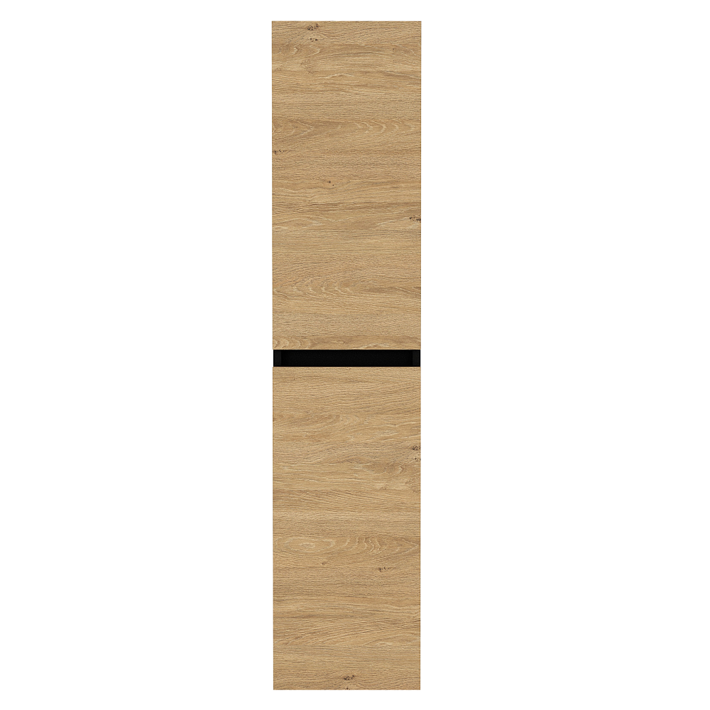 Dulăpior înalt UTRERA, stejar auriu/negru, 30x30x135 cm Kondela