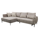 Set canapea NANTES, gri-bej Taupe, pe stânga, 273x204x71 cm Kondela