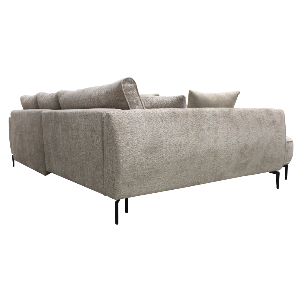 Set canapea NANTES, gri-bej Taupe, pe stânga, 273x204x71 cm Kondela