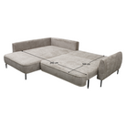 Set canapea NANTES, gri-bej Taupe, pe stânga, 273x204x71 cm Kondela