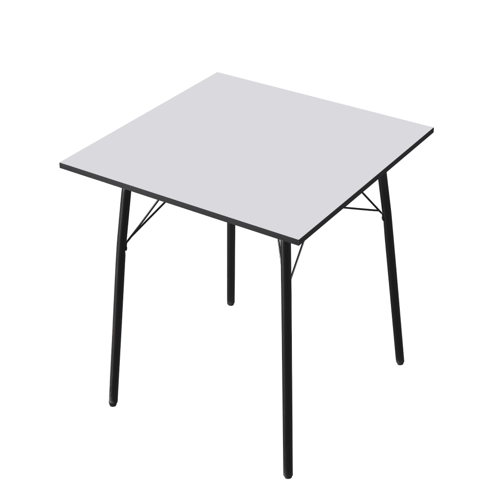 Masă dining, albă / neagră, 70x70x75 cm, NALAK TIP 1 Kondela