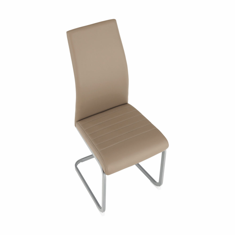 Scaun dining BELLAGIO, gri maro Taupe / gri, piele eco, 42x56x99 cm Kondela