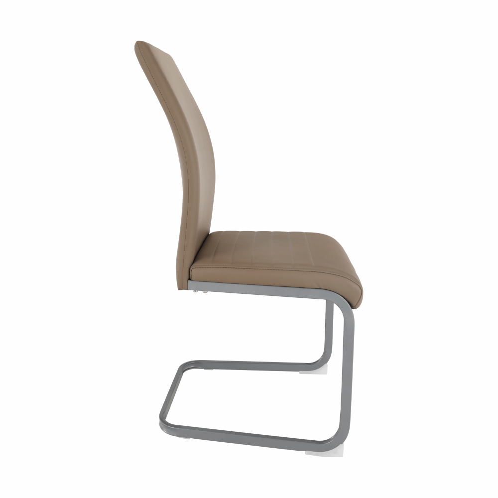 Scaun dining BELLAGIO, gri maro Taupe / gri, piele eco, 42x56x99 cm Kondela
