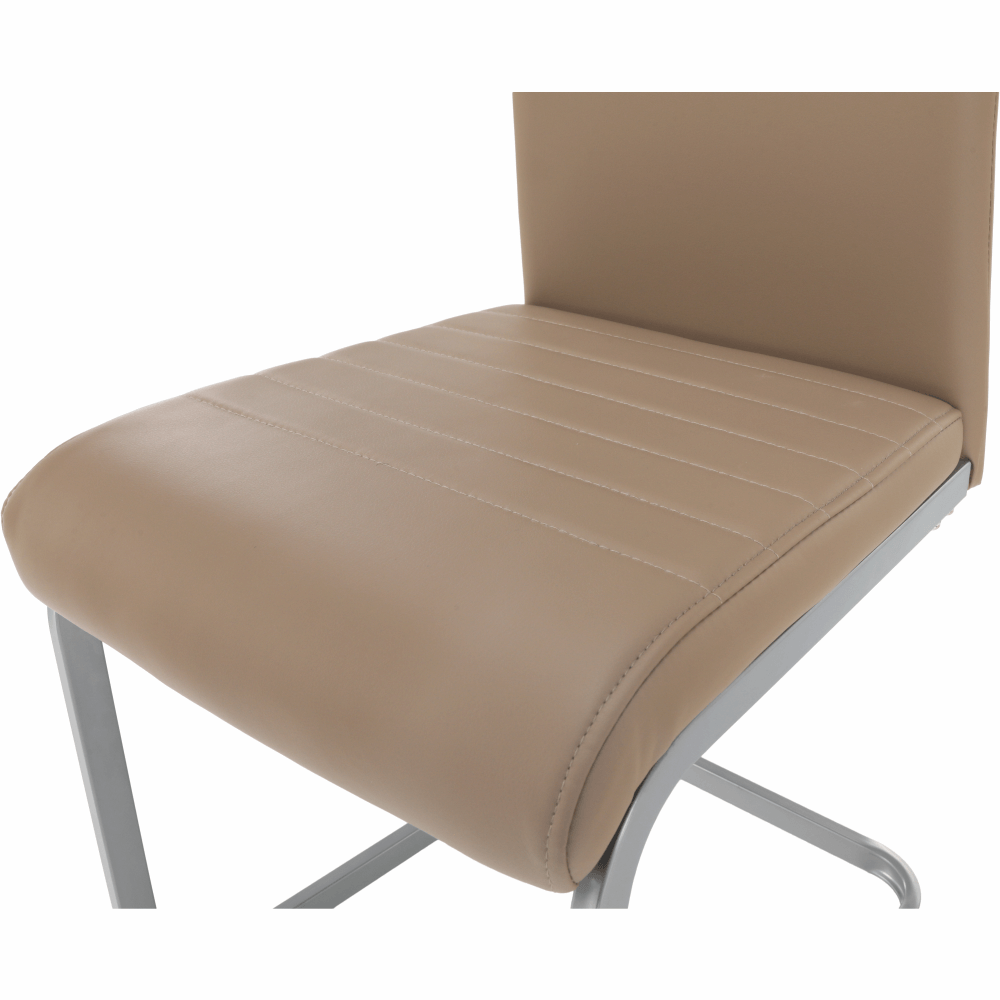 Scaun dining BELLAGIO, gri maro Taupe / gri, piele eco, 42x56x99 cm Kondela