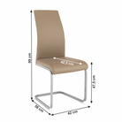 Scaun dining BELLAGIO, gri maro Taupe / gri, piele eco, 42x56x99 cm Kondela