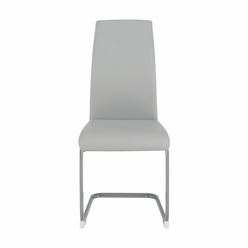 Scaun dining BELLAGIO, gri deschis / gri, piele eco, 42x56x99 cm Kondela