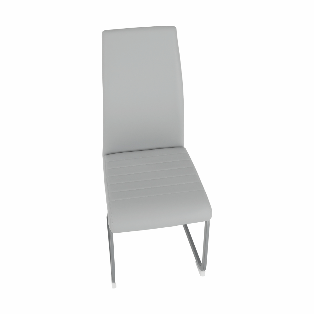 Scaun dining BELLAGIO, gri deschis / gri, piele eco, 42x56x99 cm Kondela