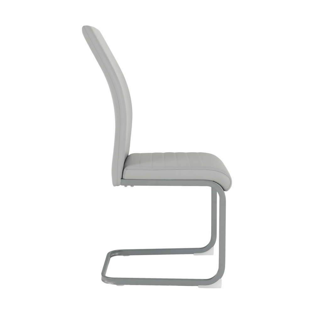 Scaun dining BELLAGIO, gri deschis / gri, piele eco, 42x56x99 cm Kondela