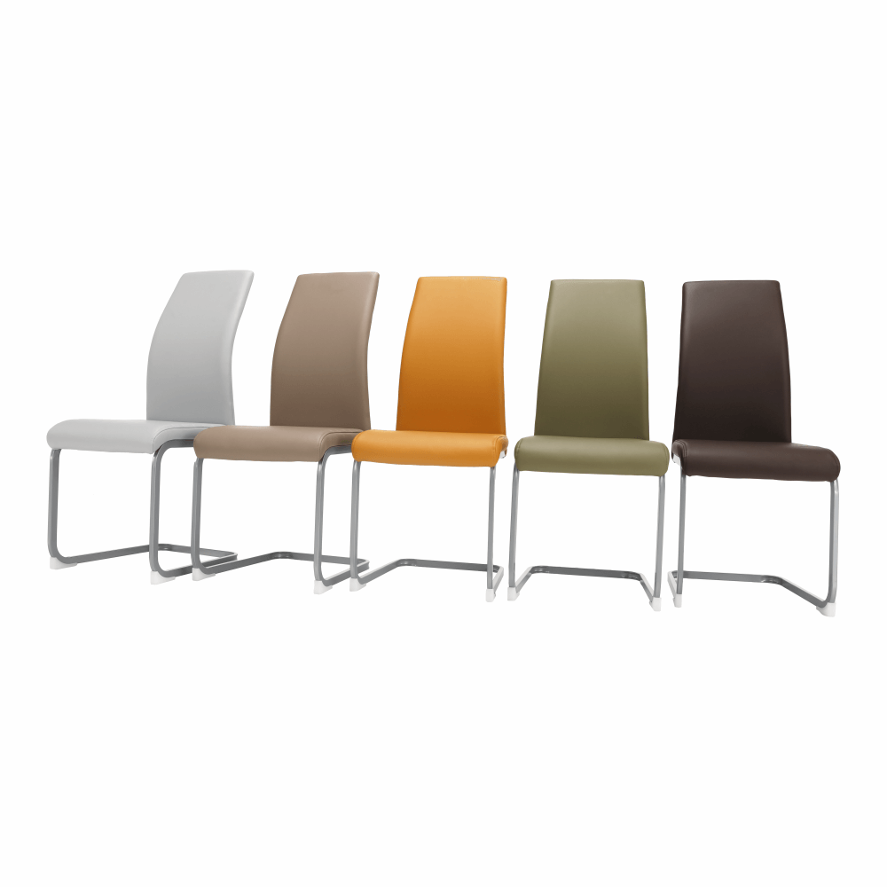 Scaun dining BELLAGIO, gri deschis / gri, piele eco, 42x56x99 cm Kondela