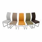 Scaun dining BELLAGIO, gri deschis / gri, piele eco, 42x56x99 cm Kondela