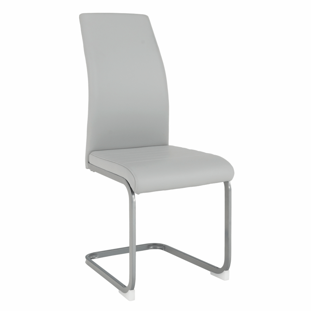 Scaun dining BELLAGIO, gri deschis / gri, piele eco, 42x56x99 cm Kondela