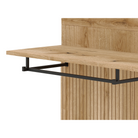 Set mobilier hol cu oglindă și pantofar BELMONTE, stejar evoke/alb, 100x40x204 cm Kondela