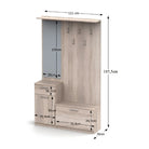 Ansamblu pentru hol, stejar sonoma, 111x30x185.5 cm Kondela