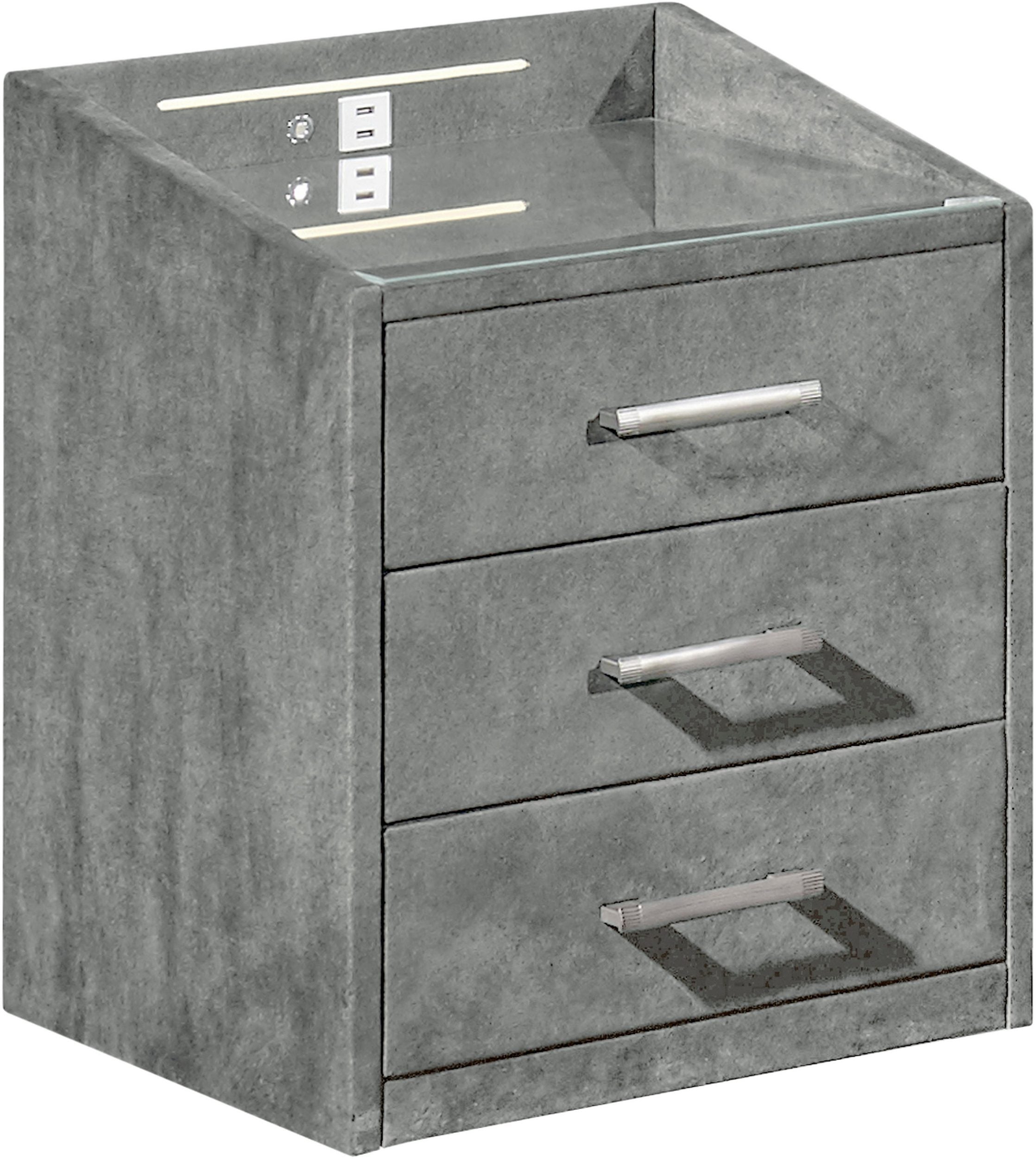 Noptiera Richmond, Gri, Iluminare LED Arboteca