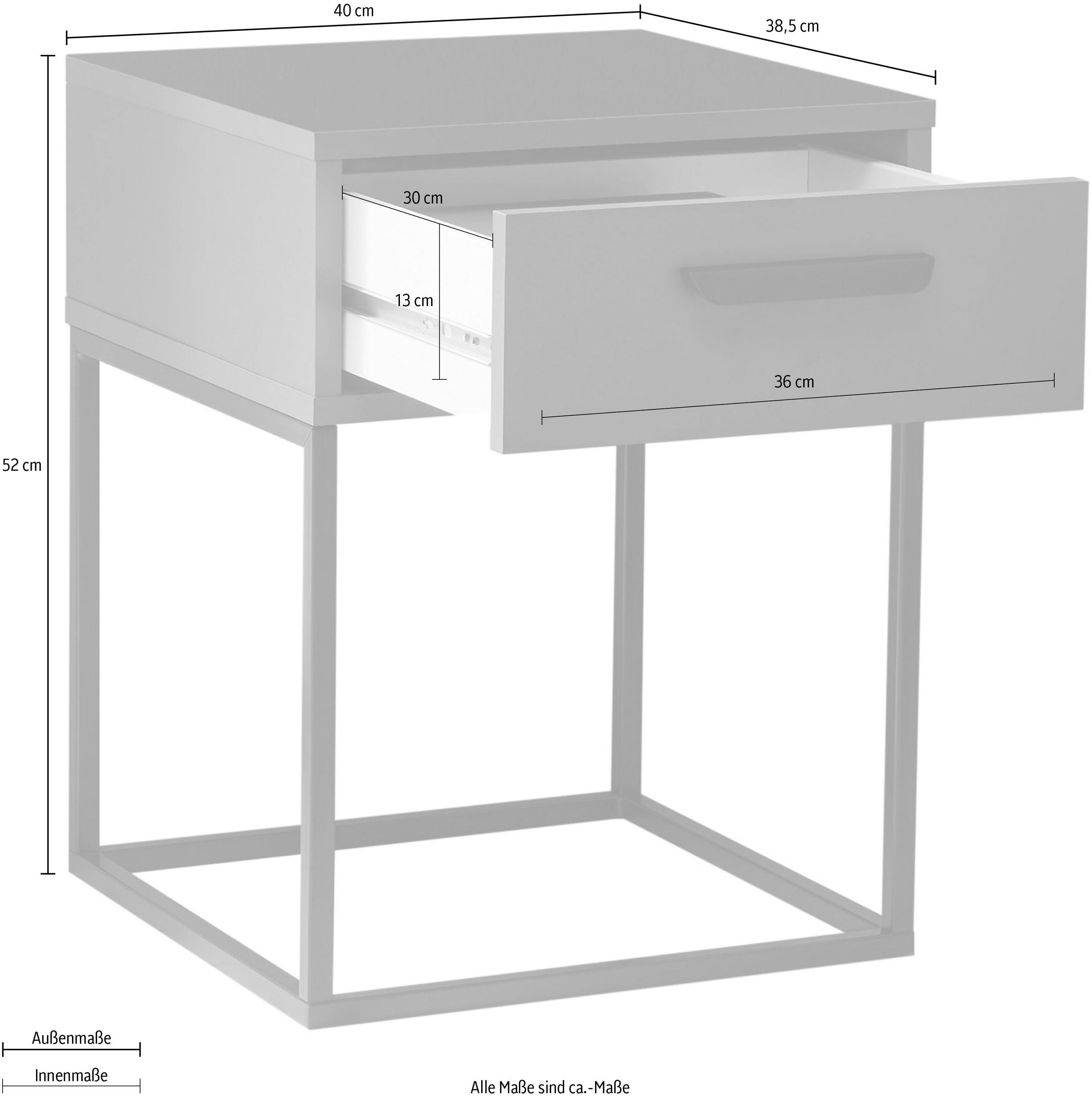 Noptiera Suna, Gri, 40 cm latime Arboteca