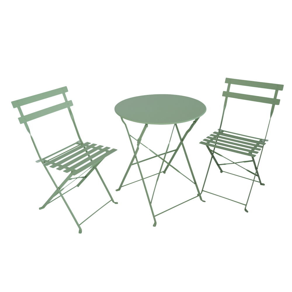 Set grădină 1+2, verde, oţel, OBAX NEW Kondela