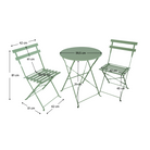 Set grădină 1+2, verde, oţel, OBAX NEW Kondela