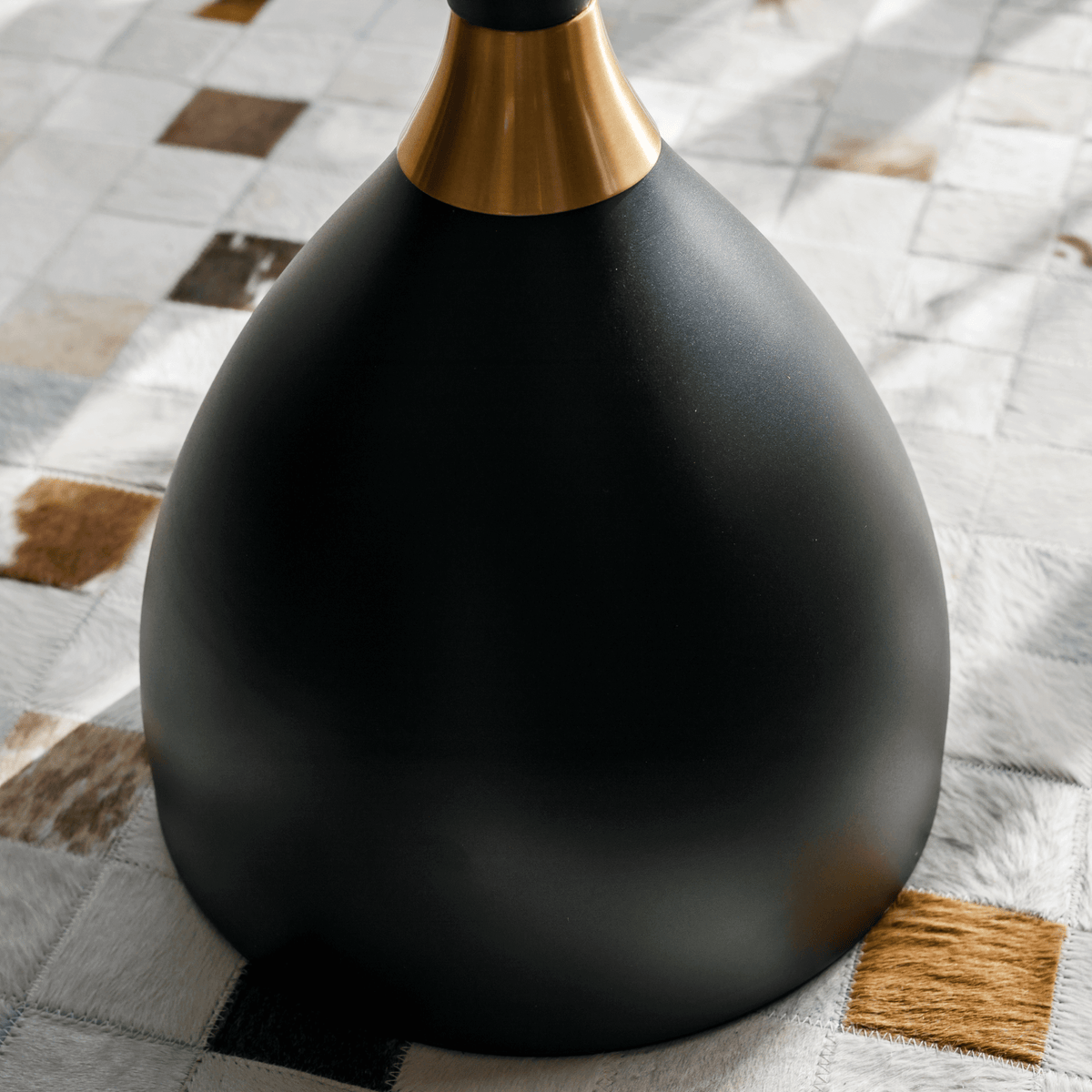 Măsuţă de cafea, marmură albă/negru/aur, ODIS NEW Kondela