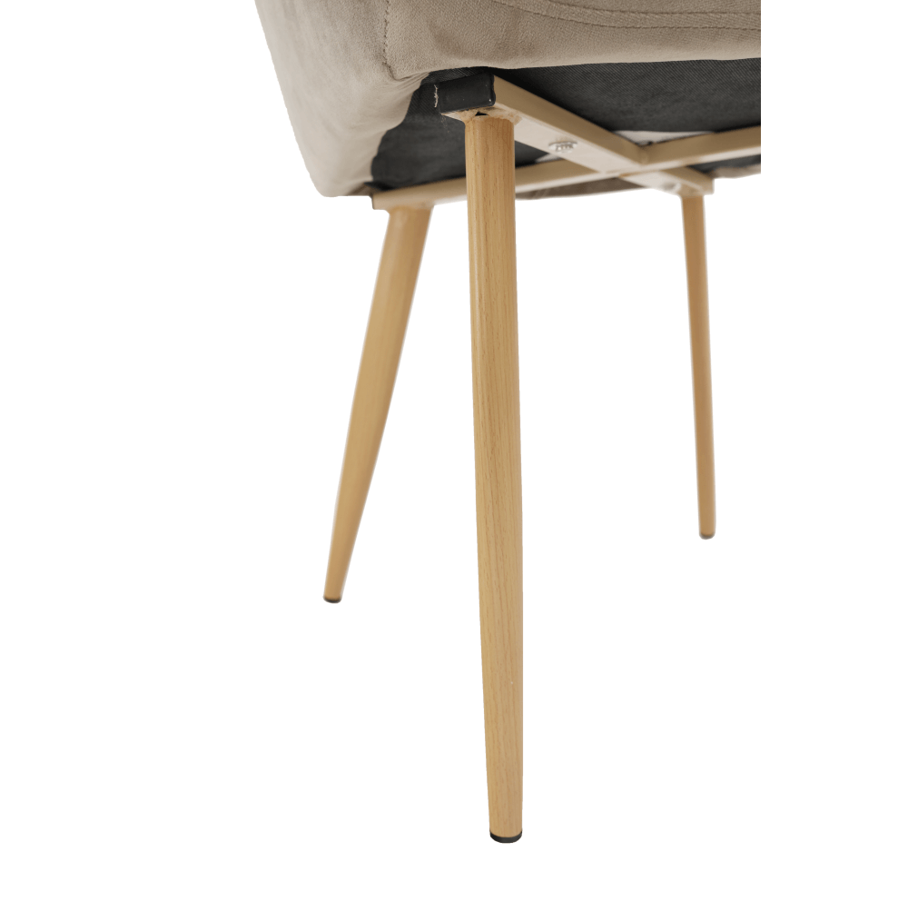 Fotoliu BUNOL, țesătură Taupe gri maro/fag, țesătură / metal, 56x63x82 cm Kondela