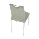 Scaun bucătărie CHIOS, material textil bej/crom, 42x52x97 cm Kondela