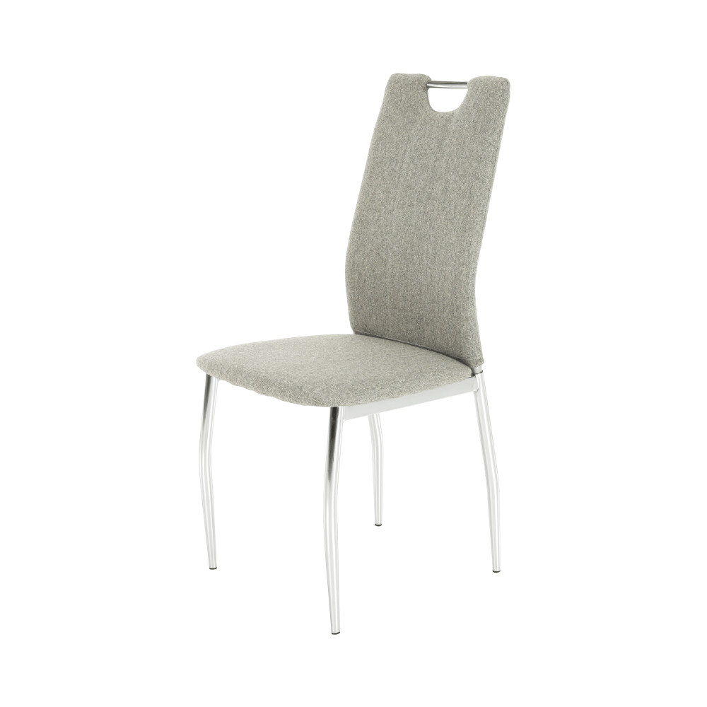 Scaun bucătărie CHIOS, material textil bej/crom, 42x52x97 cm Kondela