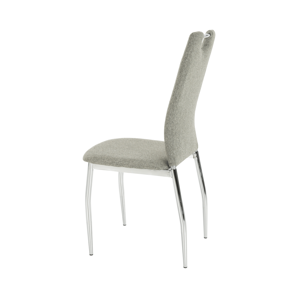 Scaun bucătărie CHIOS, material textil bej/crom, 42x52x97 cm Kondela