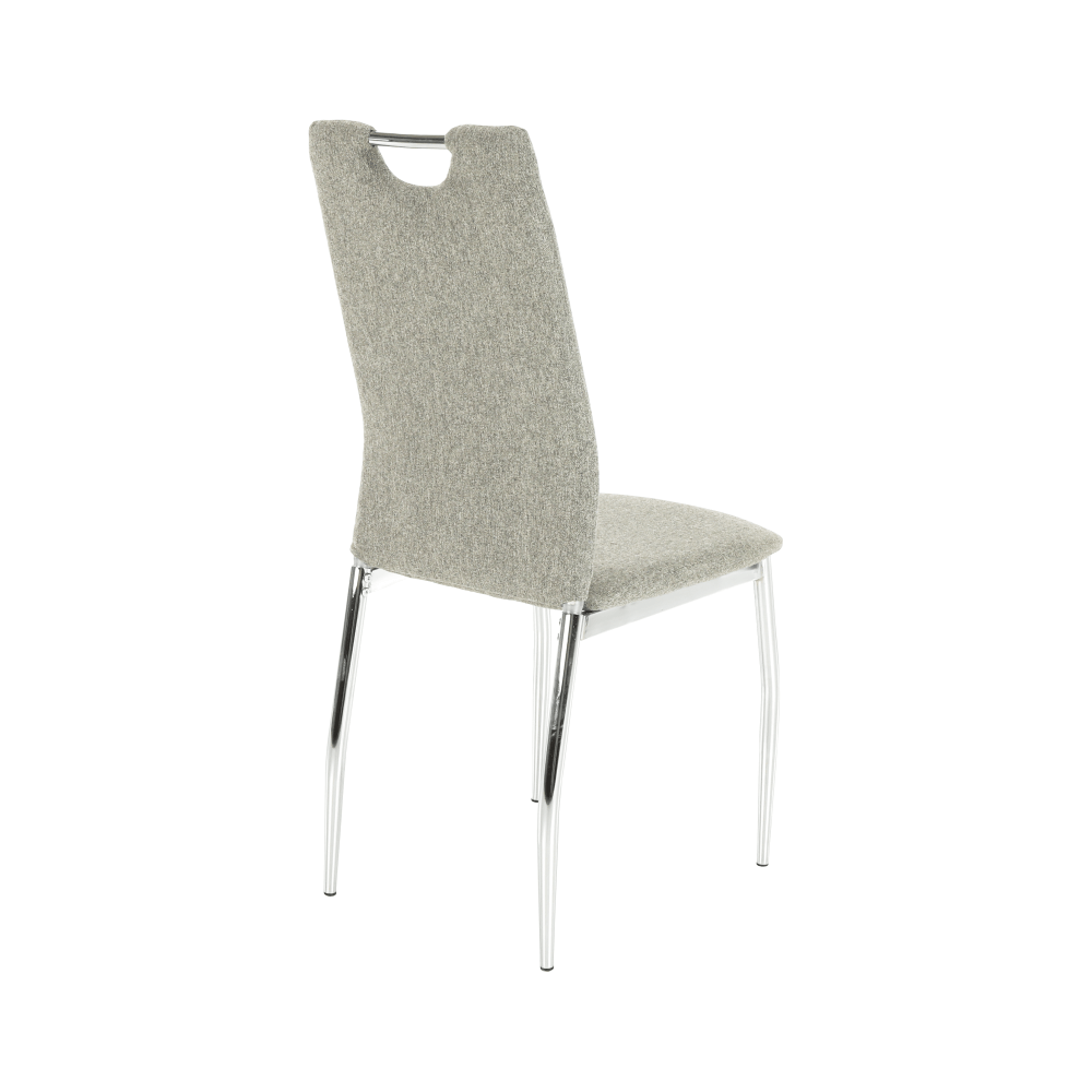 Scaun bucătărie CHIOS, material textil bej/crom, 42x52x97 cm Kondela