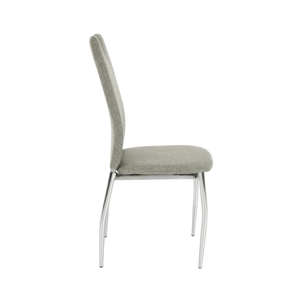 Scaun bucătărie CHIOS, material textil bej/crom, 42x52x97 cm Kondela