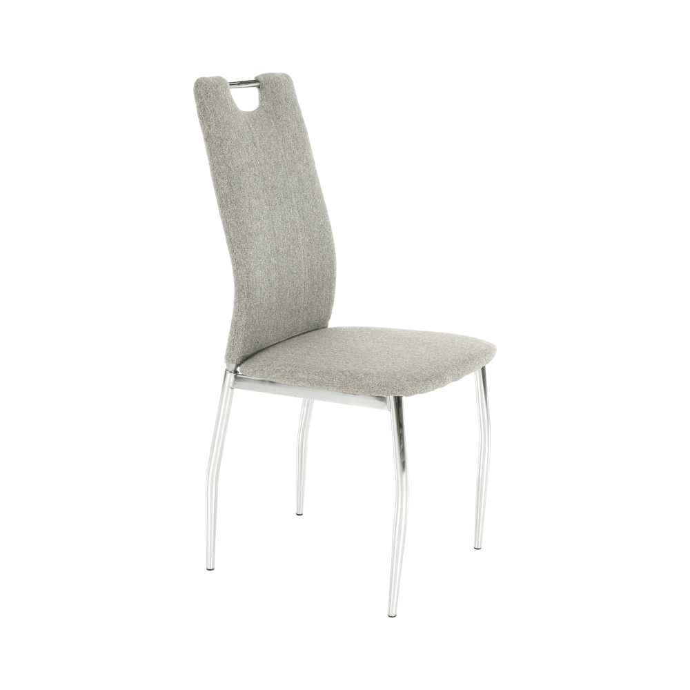 Scaun bucătărie CHIOS, material textil bej/crom, 42x52x97 cm Kondela