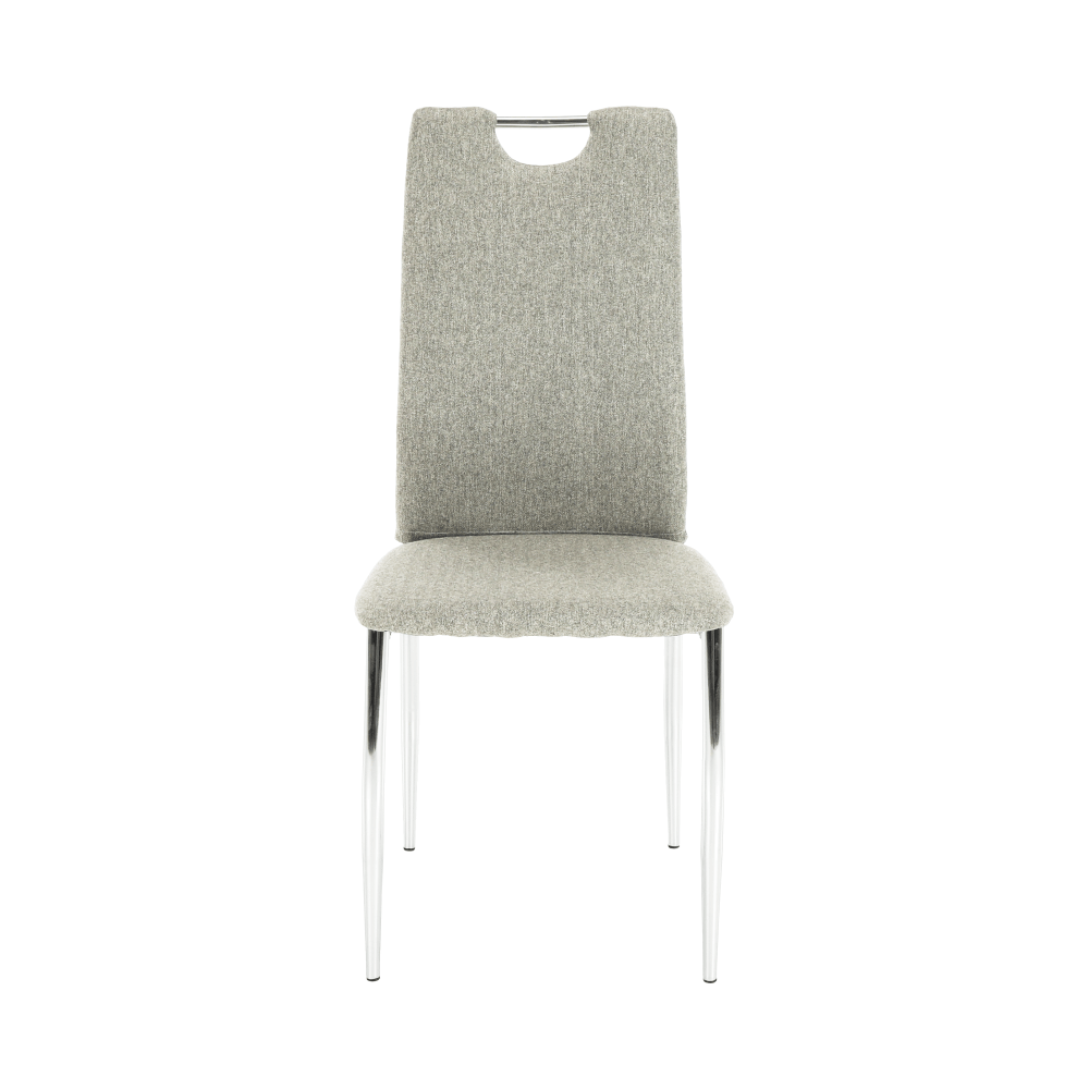 Scaun bucătărie CHIOS, material textil bej/crom, 42x52x97 cm Kondela