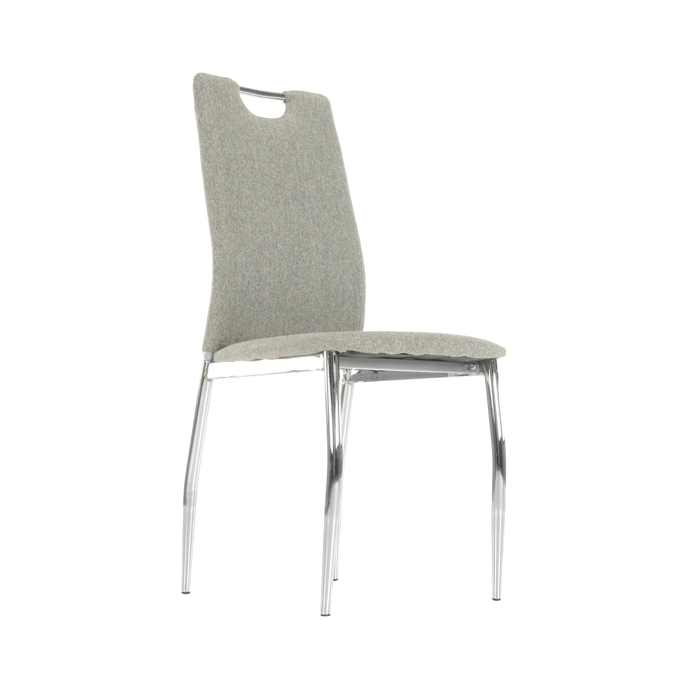 Scaun bucătărie CHIOS, material textil bej/crom, 42x52x97 cm Kondela
