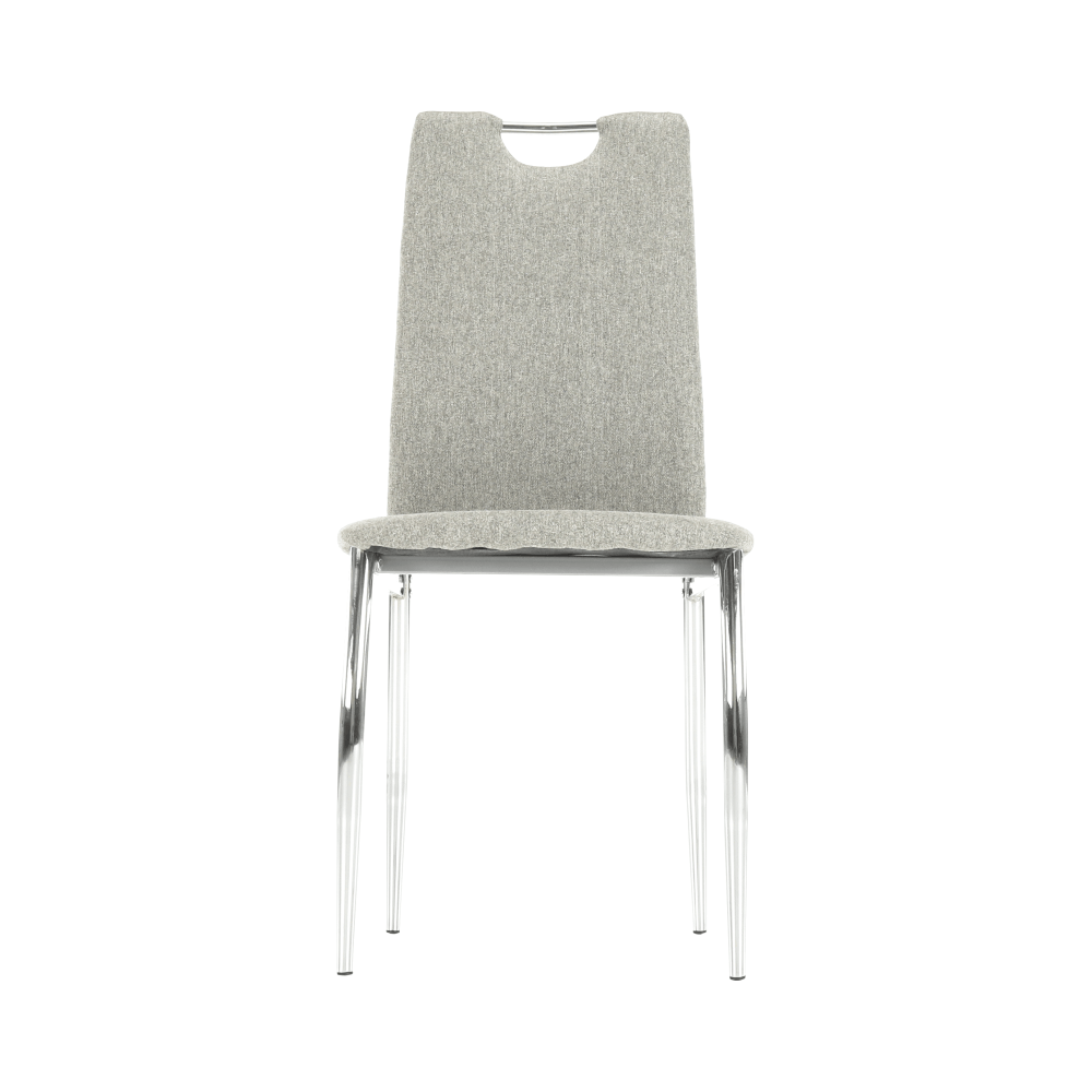 Scaun bucătărie CHIOS, material textil bej/crom, 42x52x97 cm Kondela