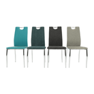 Scaun bucătărie CHIOS, material textil bej/crom, 42x52x97 cm Kondela
