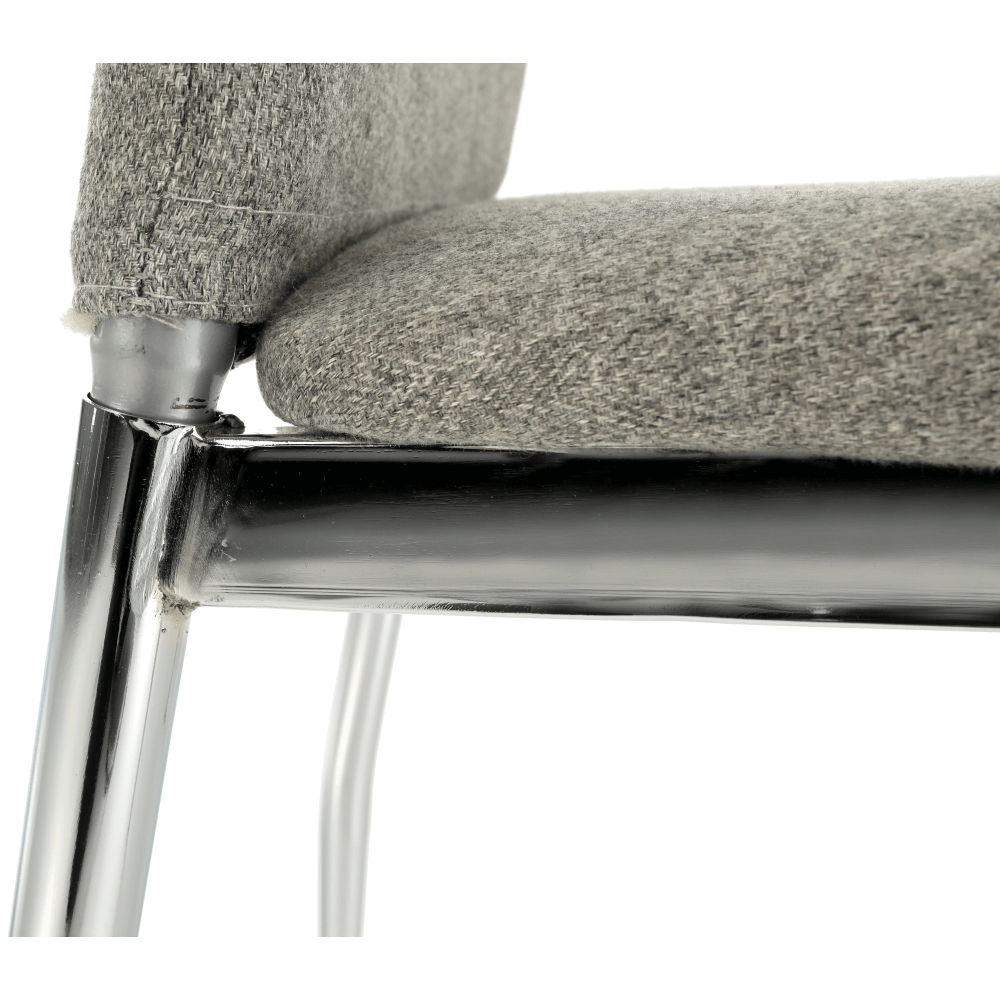 Scaun bucătărie CHIOS, material textil bej/crom, 42x52x97 cm Kondela