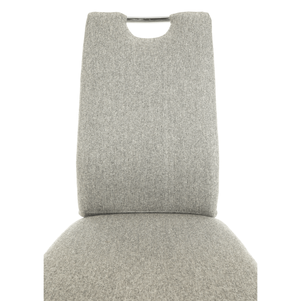Scaun bucătărie CHIOS, material textil bej/crom, 42x52x97 cm Kondela