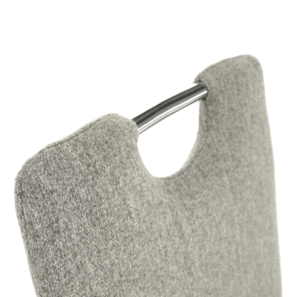 Scaun bucătărie CHIOS, material textil bej/crom, 42x52x97 cm Kondela
