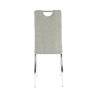 Scaun bucătărie CHIOS, material textil bej/crom, 42x52x97 cm Kondela