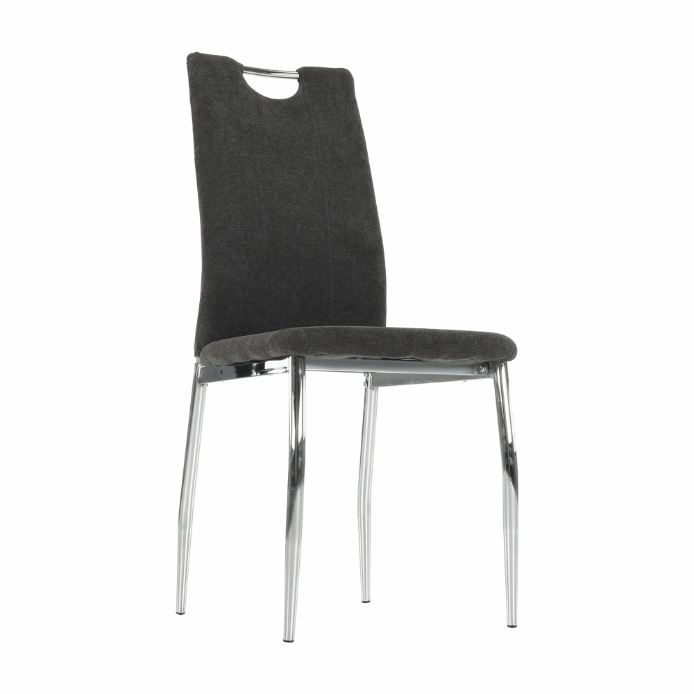 Scaun dining CHIOS, textil gri maro/crom, 42x52x97 cm Kondela