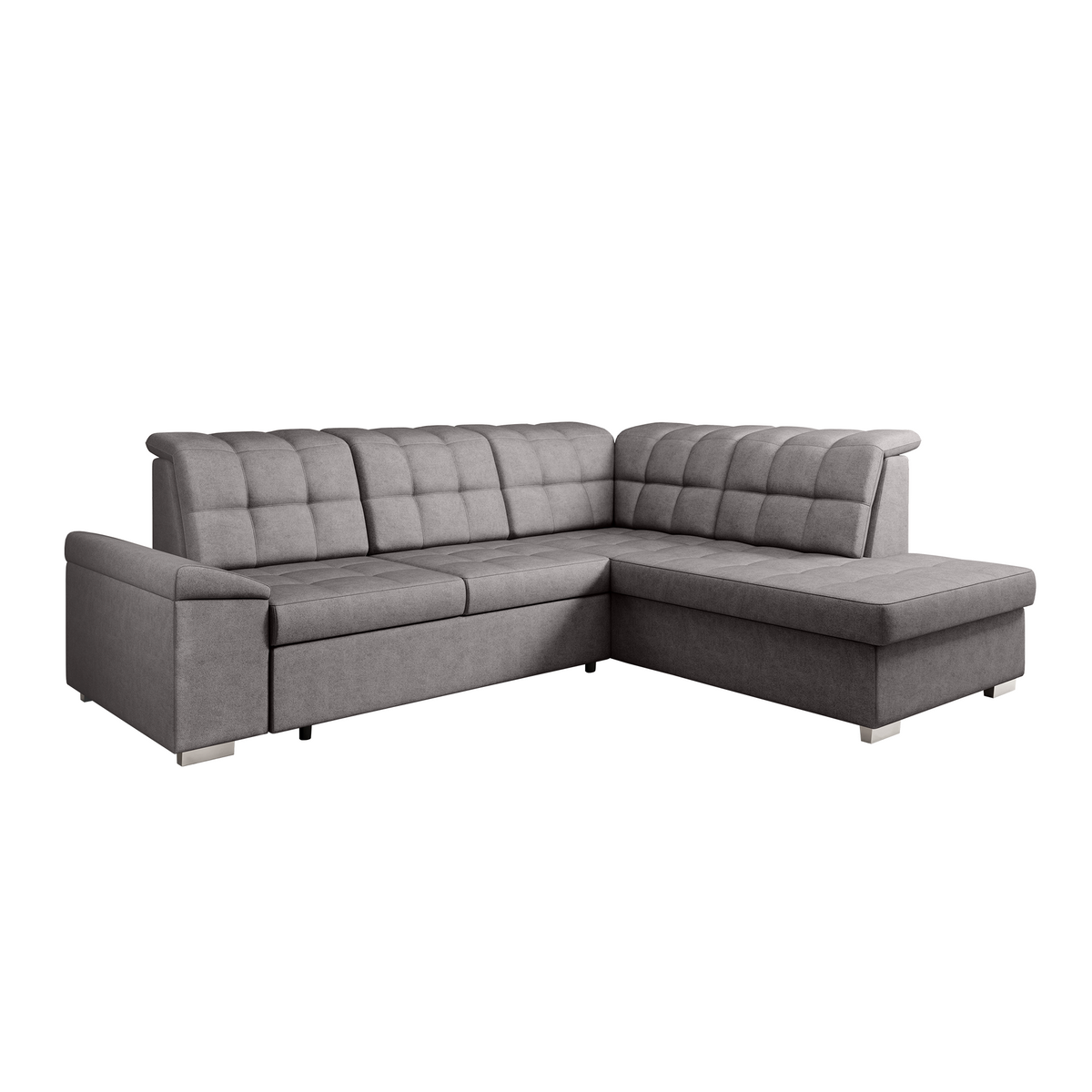 Canapea extensibilă SAMOS, gri-maroniu, pe dreapta, 260x202x88 cm Kondela