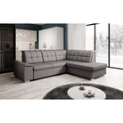 Canapea extensibilă SAMOS, gri-maroniu, pe dreapta, 260x202x88 cm Kondela
