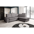 Canapea extensibilă SAMOS, gri-maroniu, pe dreapta, 260x202x88 cm Kondela