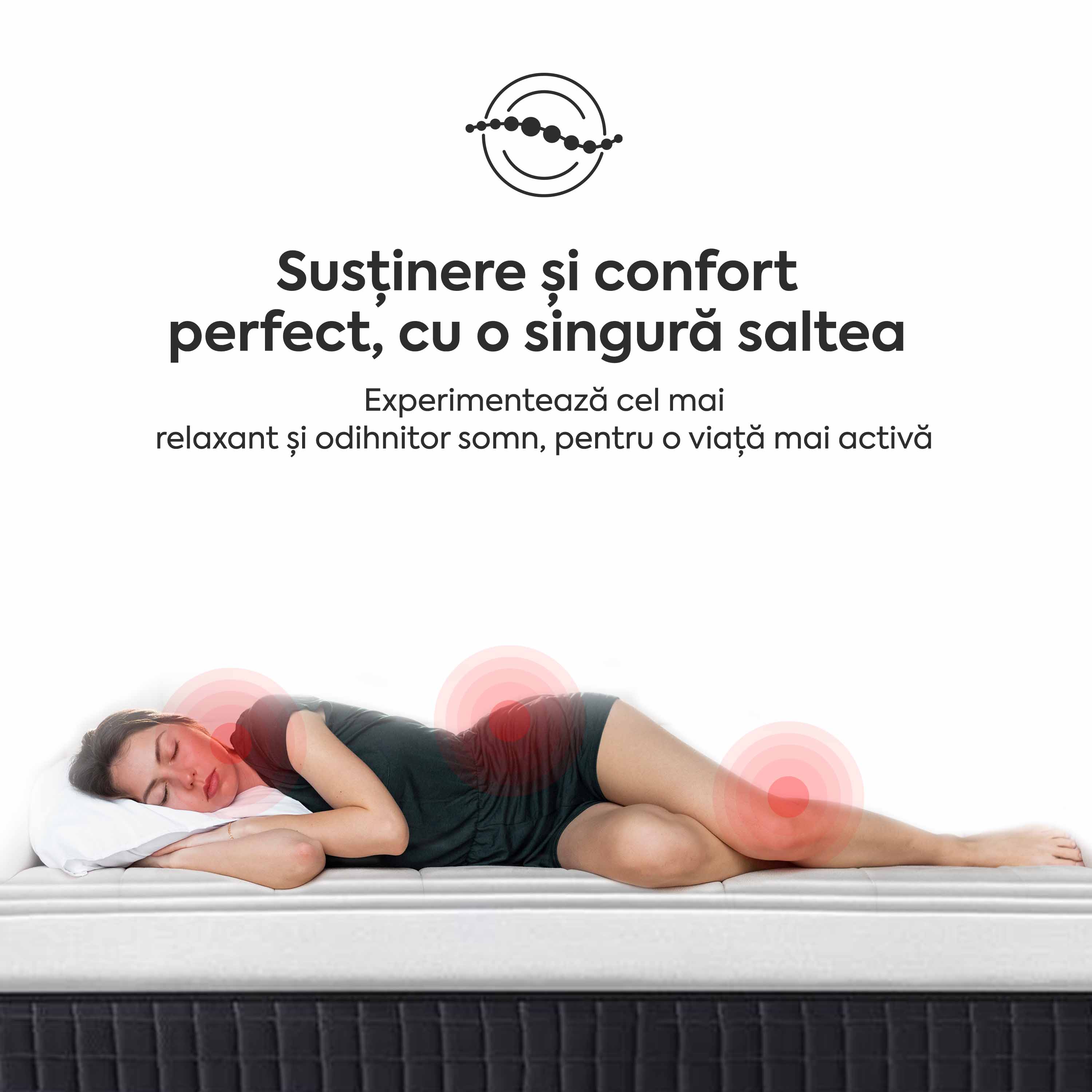 altea ORIGINAL, 14+2 Memory, spumă poliuretanică elastică, spumă cu memorie, husă antibacteriană, superortopedică, Grosime 18 cm - Prestige Home  