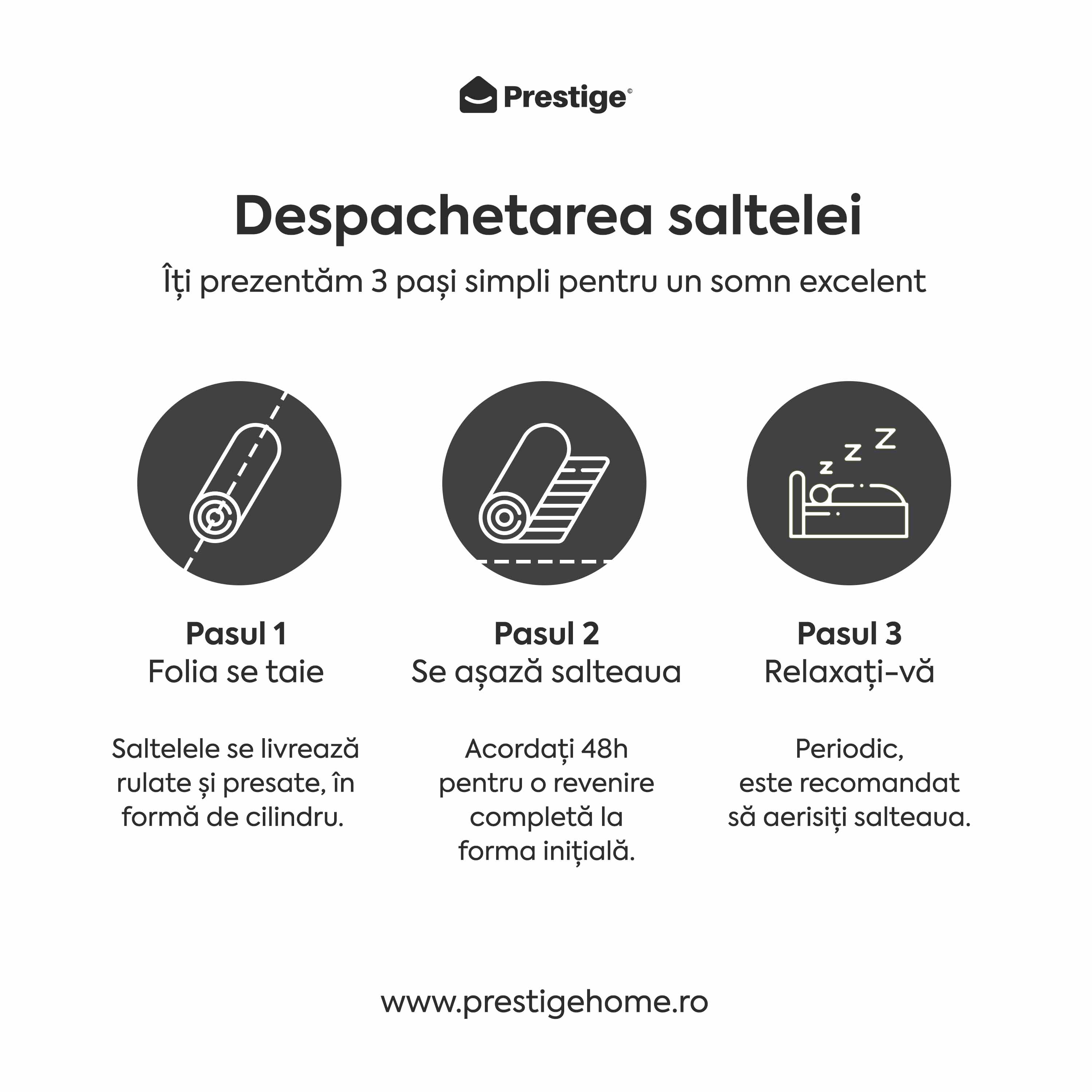 altea ORIGINAL, 14+2 Memory, spumă poliuretanică elastică, spumă cu memorie, husă antibacteriană, superortopedică, Grosime 18 cm - Prestige Home  