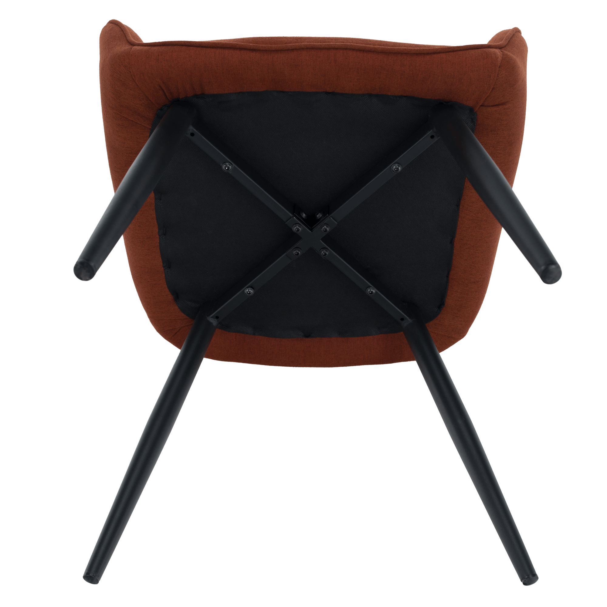 Scaun de design KOMOTINI, maro/negru, 55.5x58.5x83.5 cm Kondela