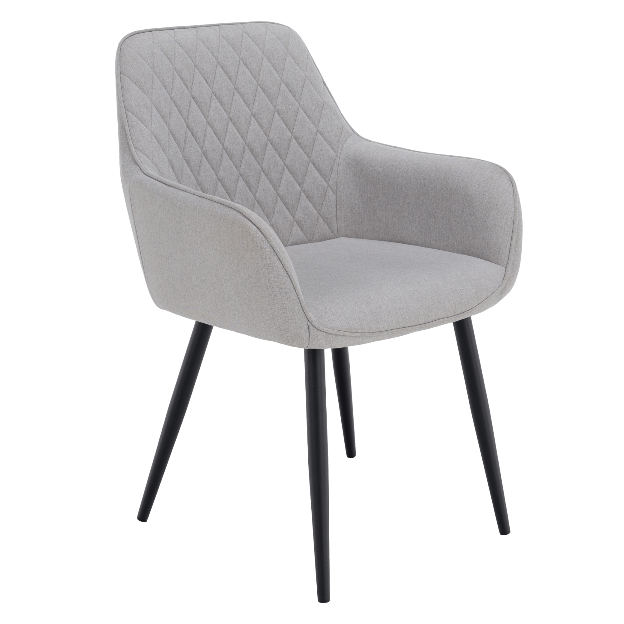 Scaun de design KOMOTINI, gri deschis/negru, 55.5x58.5x83.5 cm Kondela