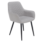 Scaun de design KOMOTINI, gri deschis/negru, 55.5x58.5x83.5 cm Kondela