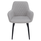 Scaun de design KOMOTINI, gri deschis/negru, 55.5x58.5x83.5 cm Kondela